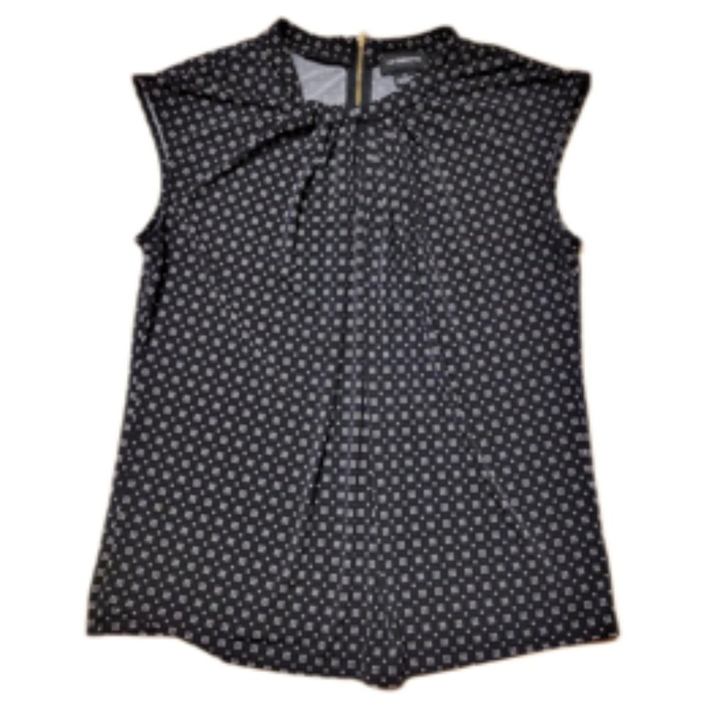 Black blouse with polka-dots